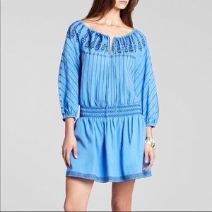 BCBGmaxazria Amber chambray peasant dress